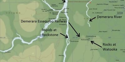 Karte von essequibo coast, Guyana