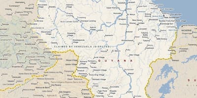 Karte von Guyana Straße