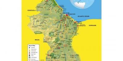 Karte von Guyana Position auf der Karte